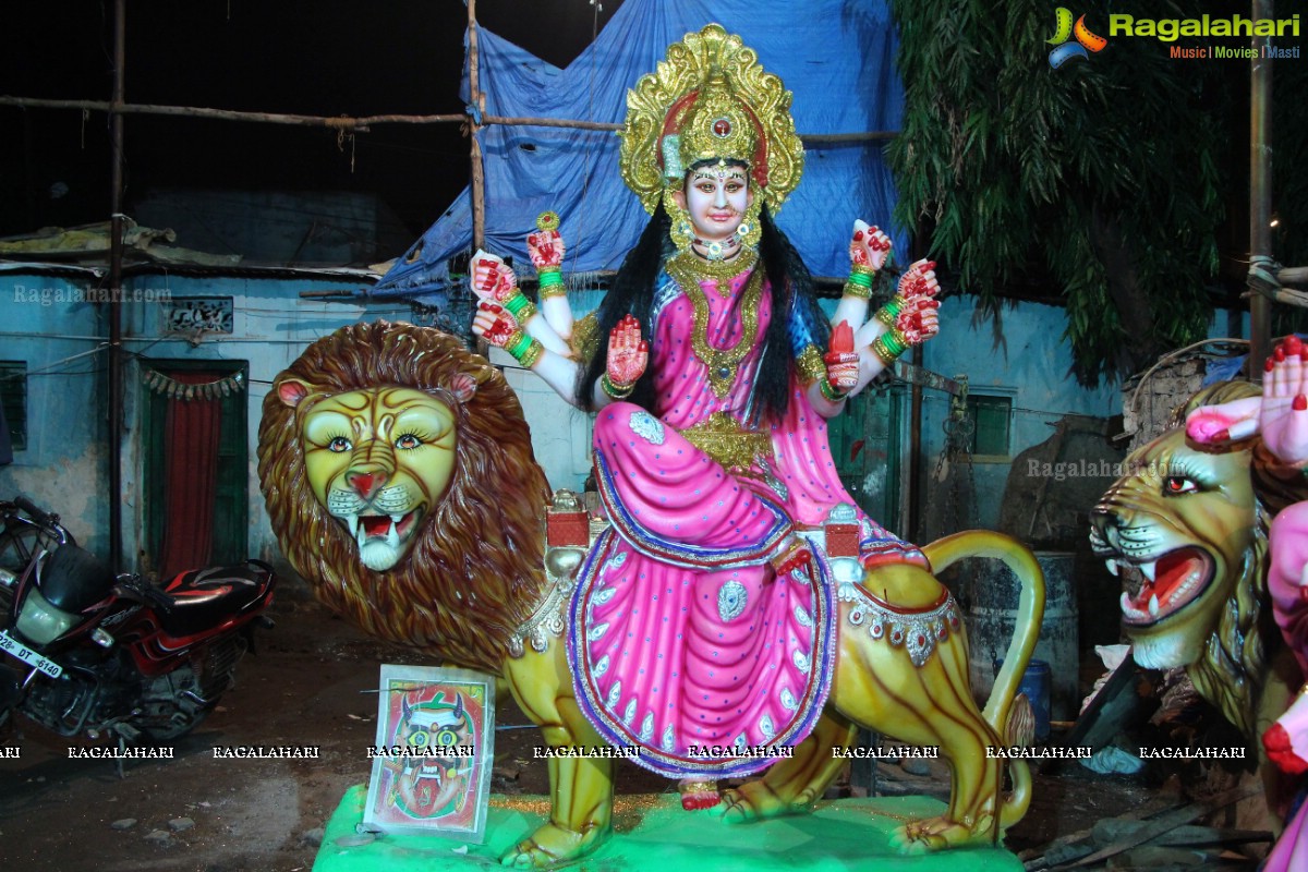 Dhoolpet Durga Mata Idol 2016 Preparation