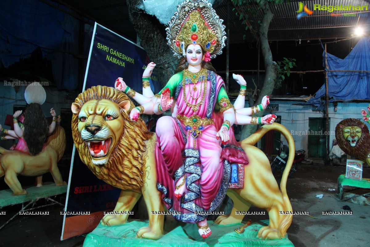 Dhoolpet Durga Mata Idol 2016 Preparation