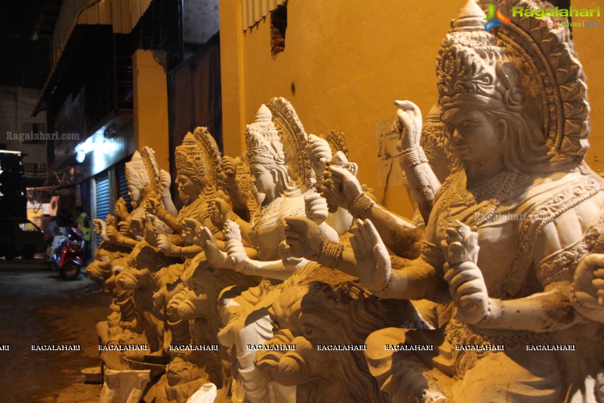 Dhoolpet Durga Mata Idol 2016 Preparation