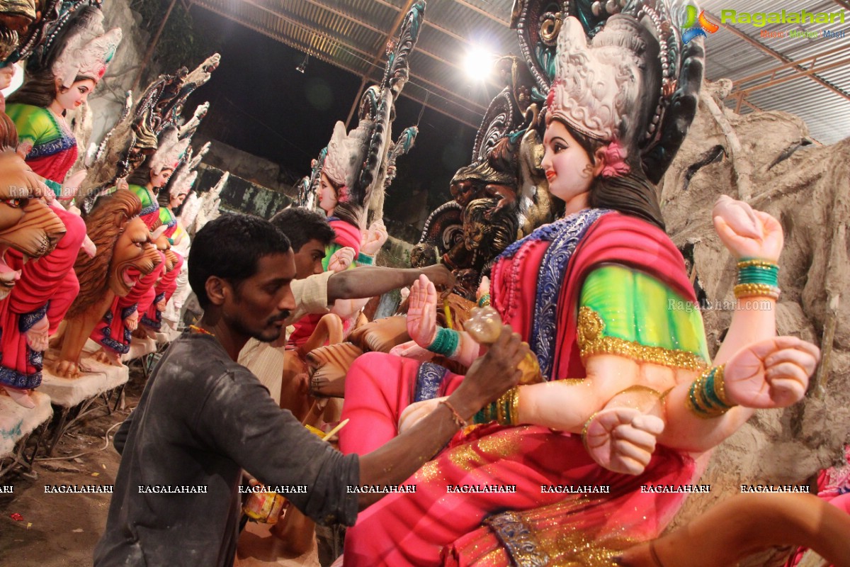 Dhoolpet Durga Mata Idol 2016 Preparation