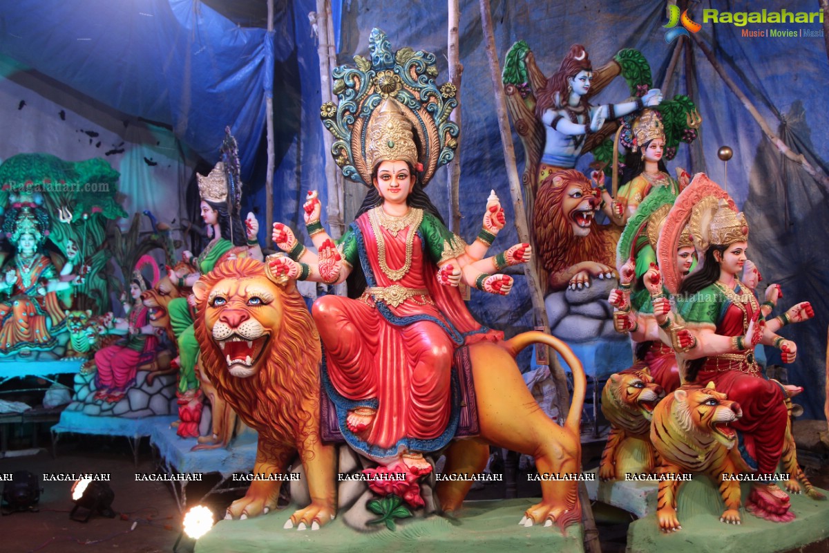 Dhoolpet Durga Mata Idol 2016 Preparation