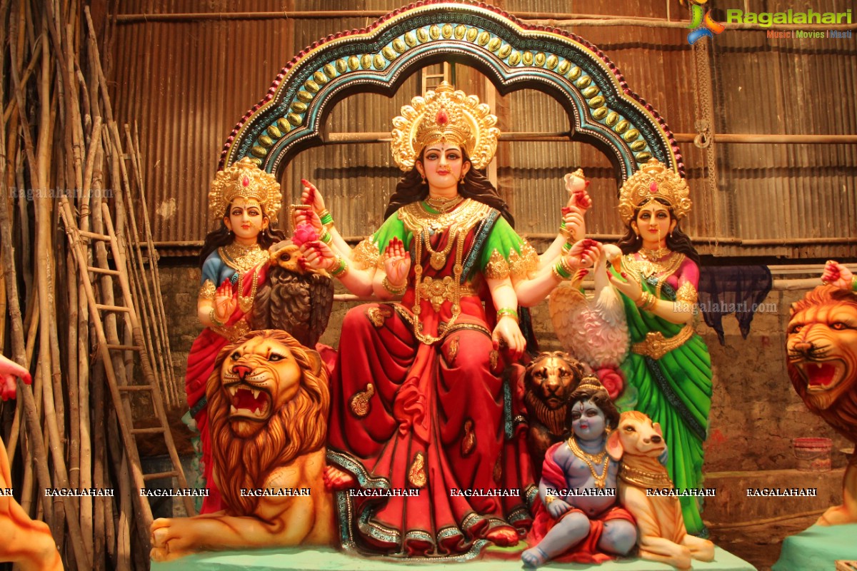 Dhoolpet Durga Mata Idol 2016 Preparation