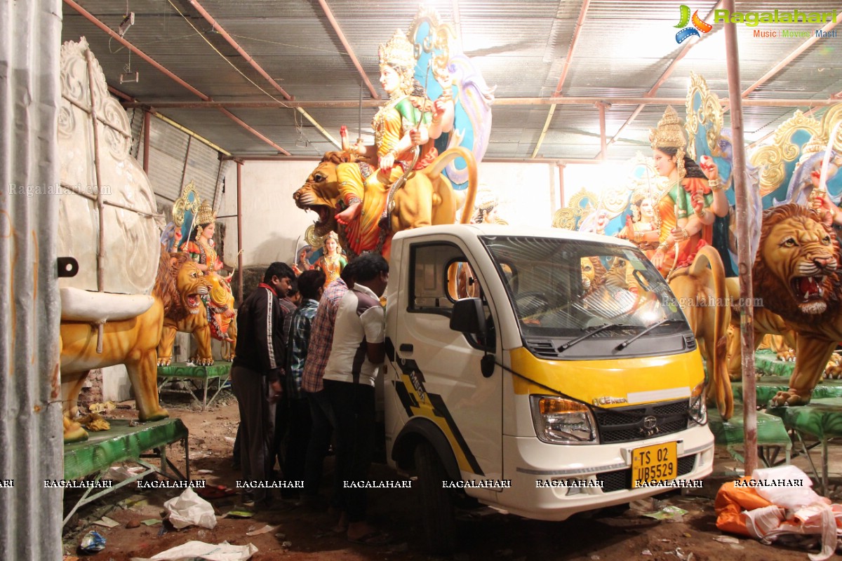 Dhoolpet Durga Mata Idol 2016 Preparation