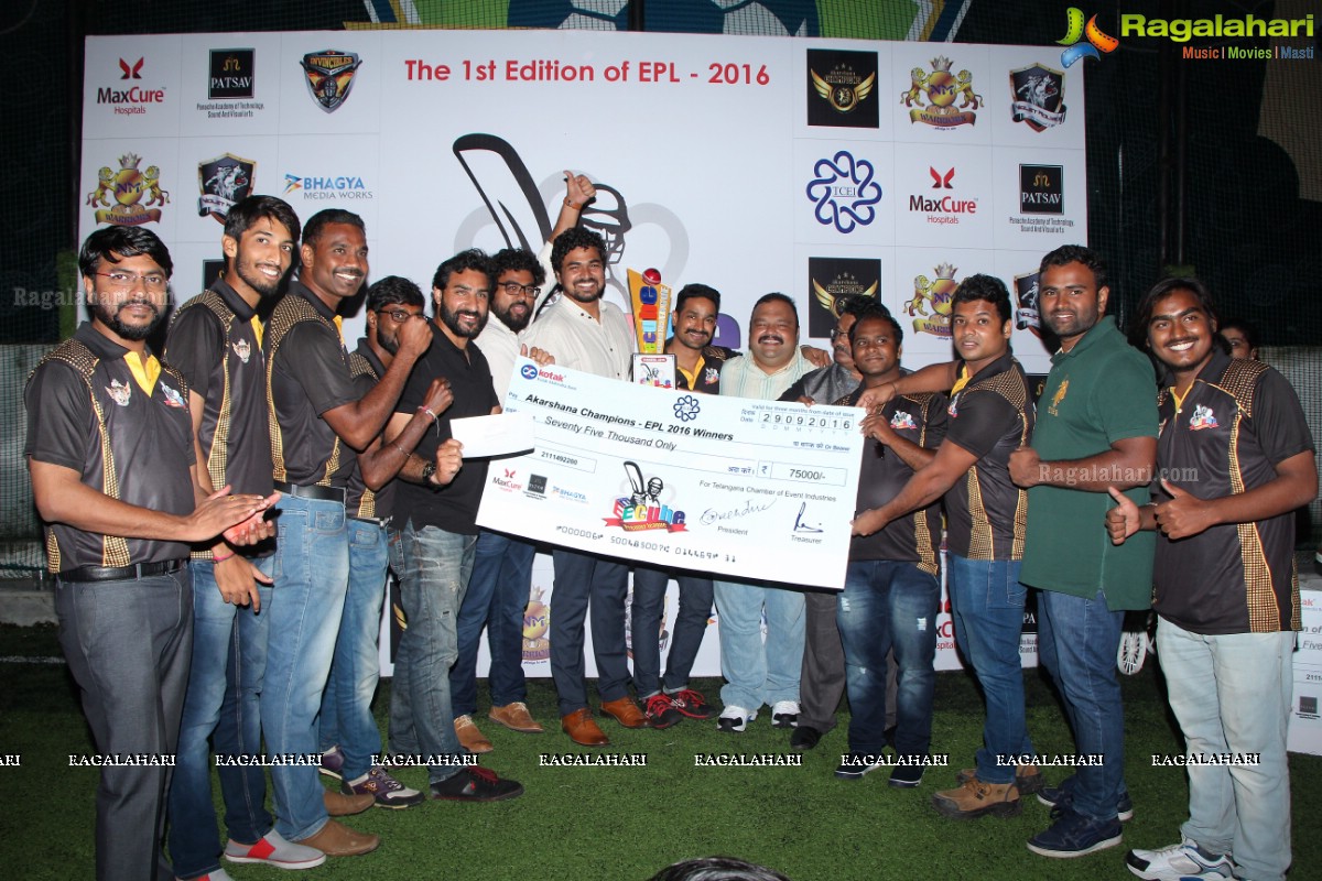 Telangana Chamber of Events Industry (TCEI) Prize Distribution of The First Season E Cube Premiere League at Tag, The American Grill