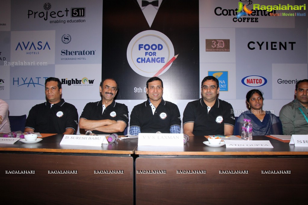 Project 511 Food For Change Charity Event Press Meet at Hotel Marigold, Hyderabad