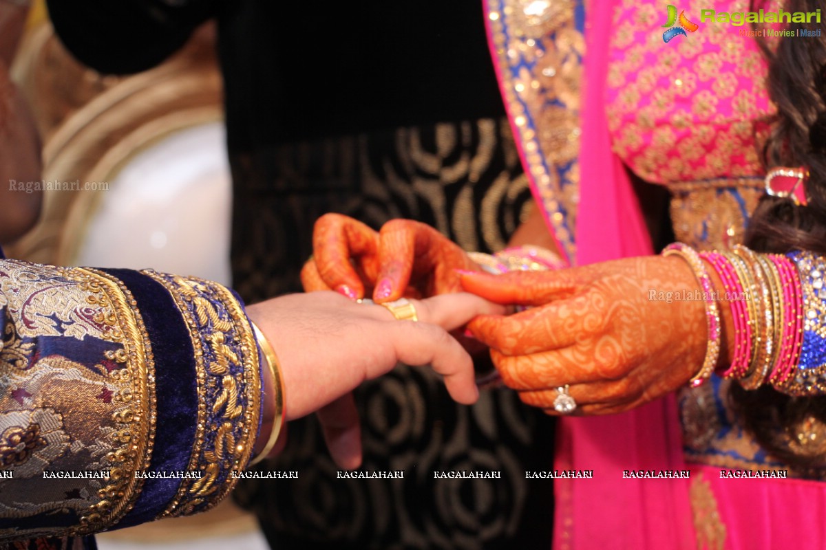 The Ring Ceremony of Gupreet Singh and Ishmeet Kaur at Classic Garden, Secunderabad