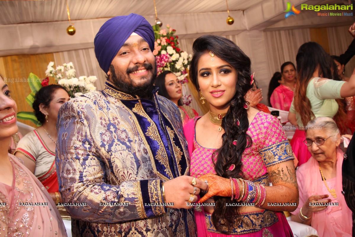 The Ring Ceremony of Gupreet Singh and Ishmeet Kaur at Classic Garden, Secunderabad