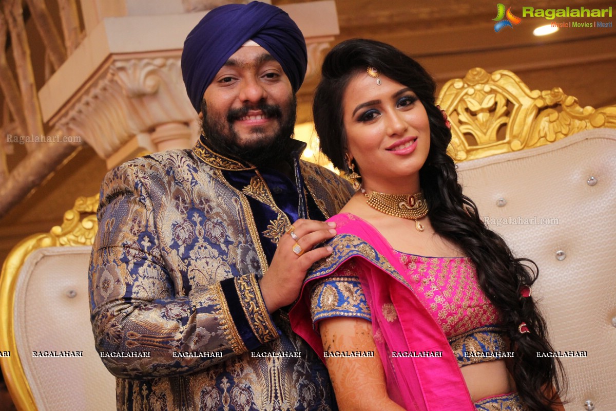 The Ring Ceremony of Gupreet Singh and Ishmeet Kaur at Classic Garden, Secunderabad