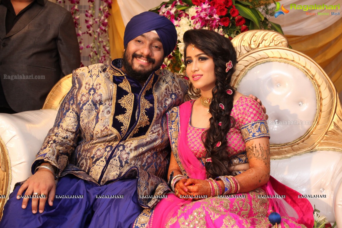 The Ring Ceremony of Gupreet Singh and Ishmeet Kaur at Classic Garden, Secunderabad