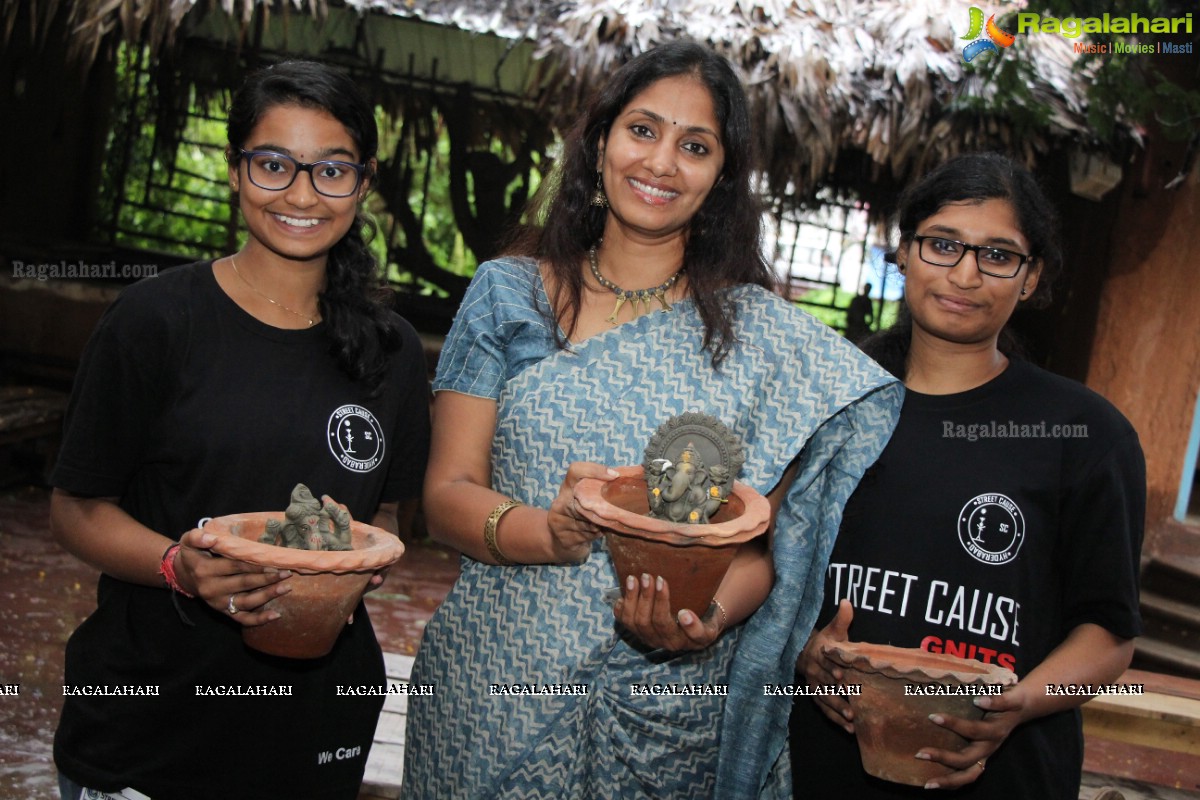 Earth Friendly Ganesh Nimajjan by Anchor Jhansi at Our Sacred Space, Hyderabad