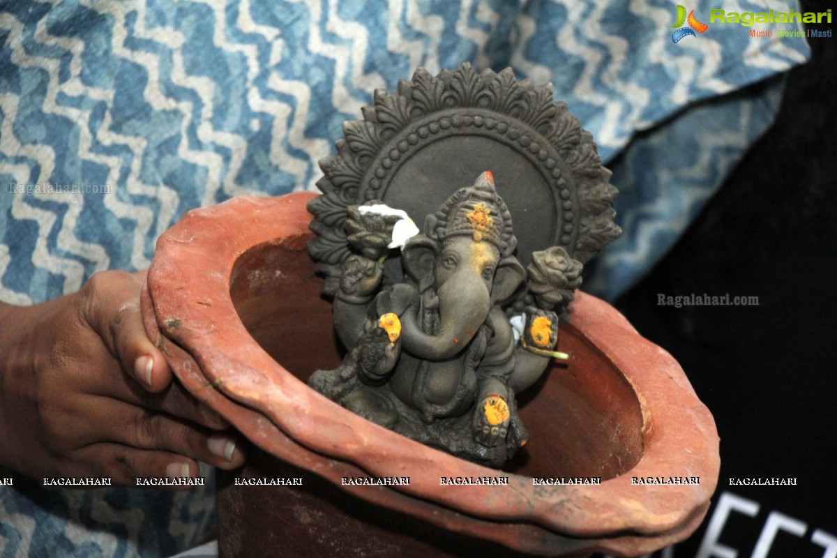 Earth Friendly Ganesh Nimajjan by Anchor Jhansi at Our Sacred Space, Hyderabad