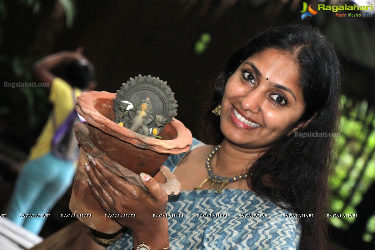 Earth Friendly Ganesh Nimajjan by Anchor Jhansi at Our Sacred Space, Hyderabad