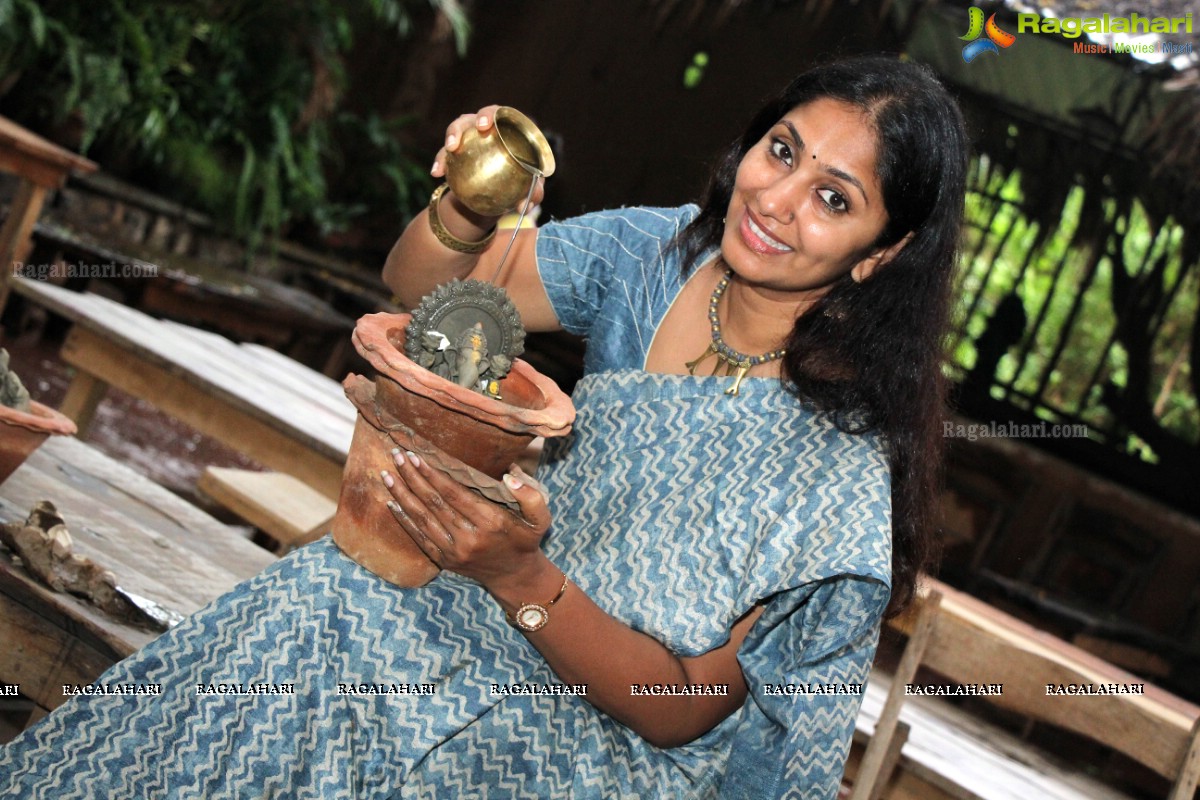 Earth Friendly Ganesh Nimajjan by Anchor Jhansi at Our Sacred Space, Hyderabad