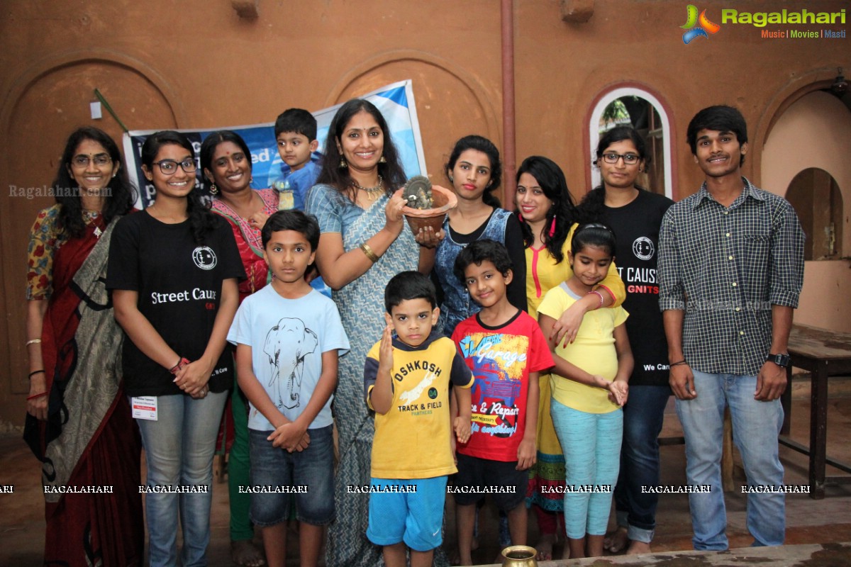 Earth Friendly Ganesh Nimajjan by Anchor Jhansi at Our Sacred Space, Hyderabad