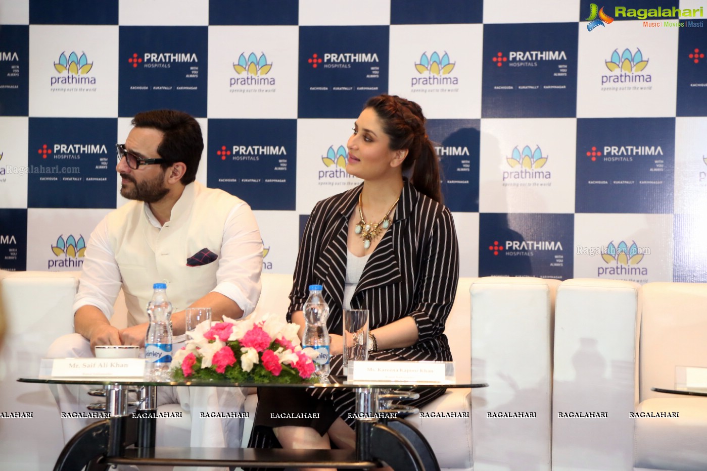 Saif Ali Khan and Kareena Kapoor at Prathima Hospitals Brand Ambassador Announcement