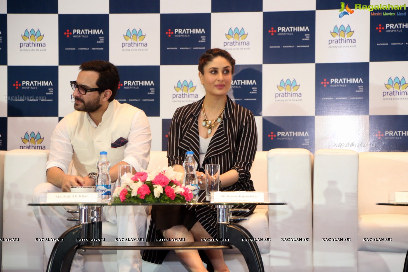 Saif Ali Khan and Kareena Kapoor at Prathima Hospitals Brand Ambassador Announcement