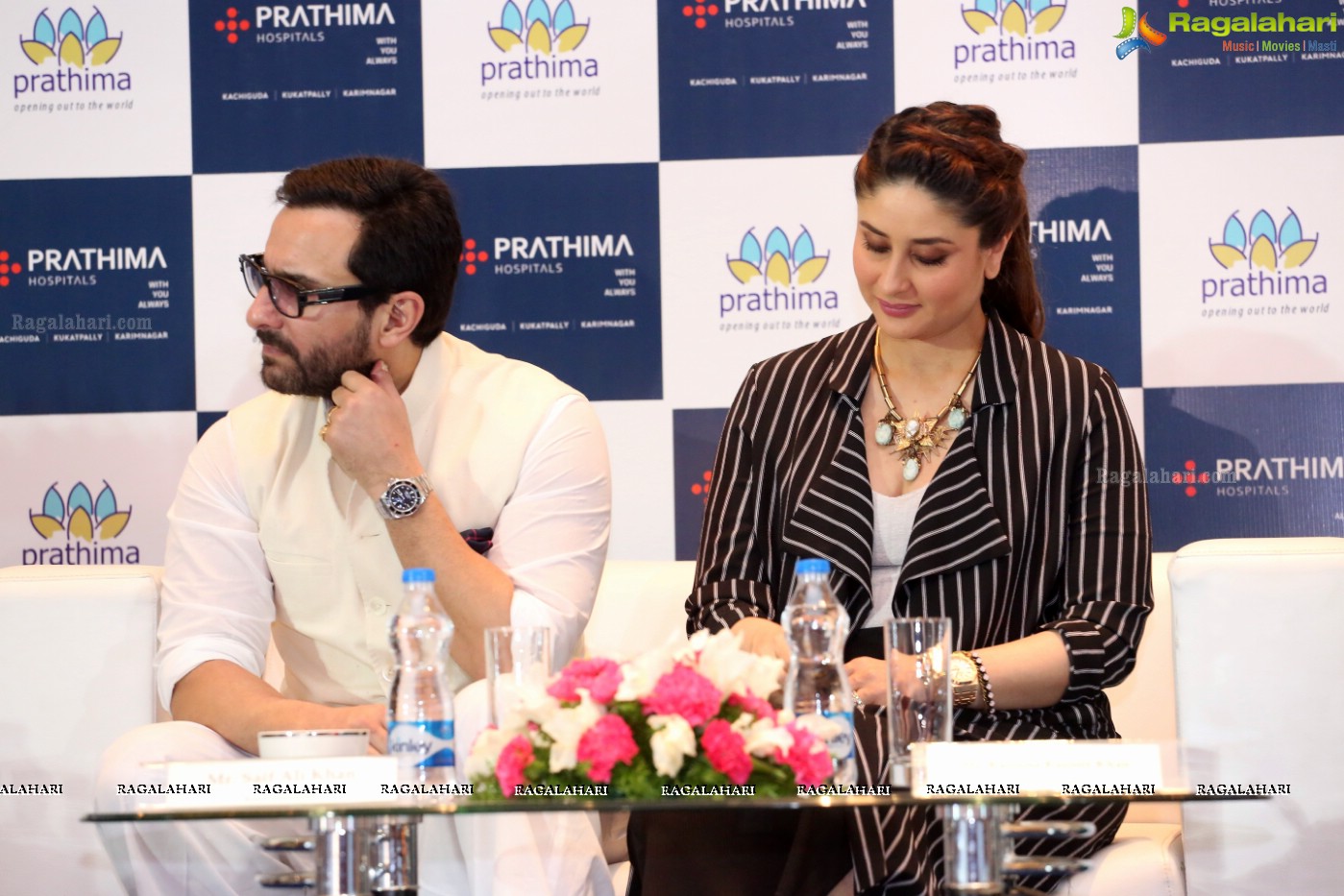 Saif Ali Khan and Kareena Kapoor at Prathima Hospitals Brand Ambassador Announcement