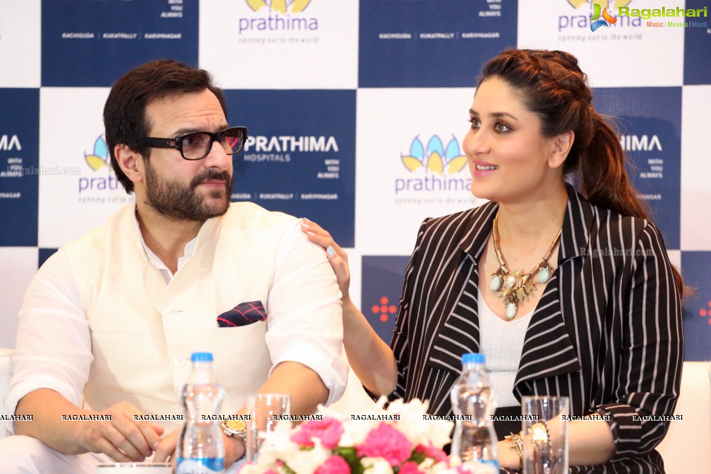 Saif Ali Khan and Kareena Kapoor at Prathima Hospitals Brand Ambassador Announcement