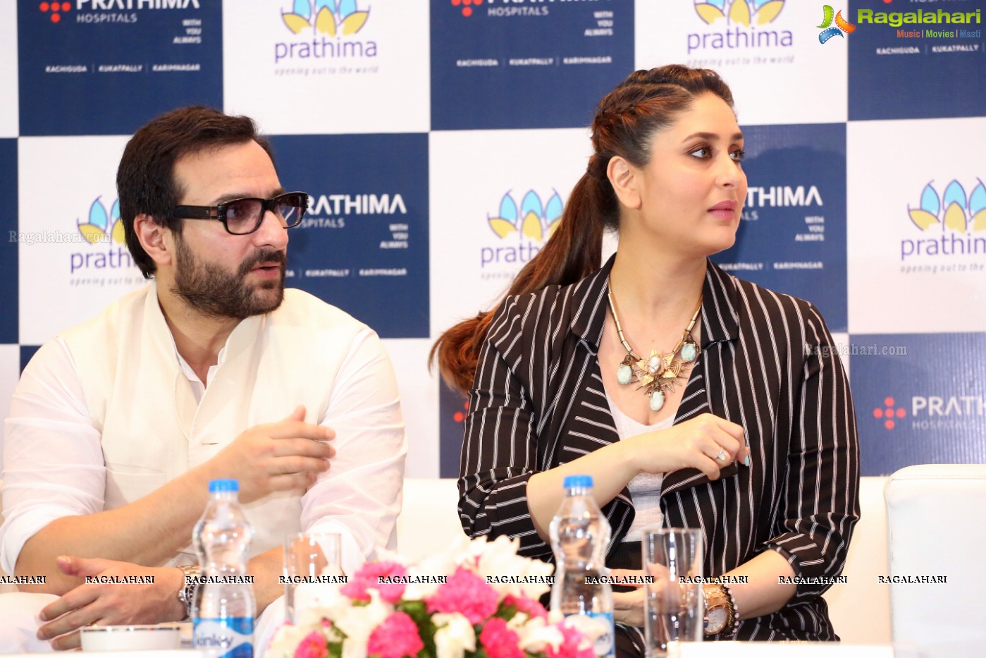 Saif Ali Khan and Kareena Kapoor at Prathima Hospitals Brand Ambassador Announcement