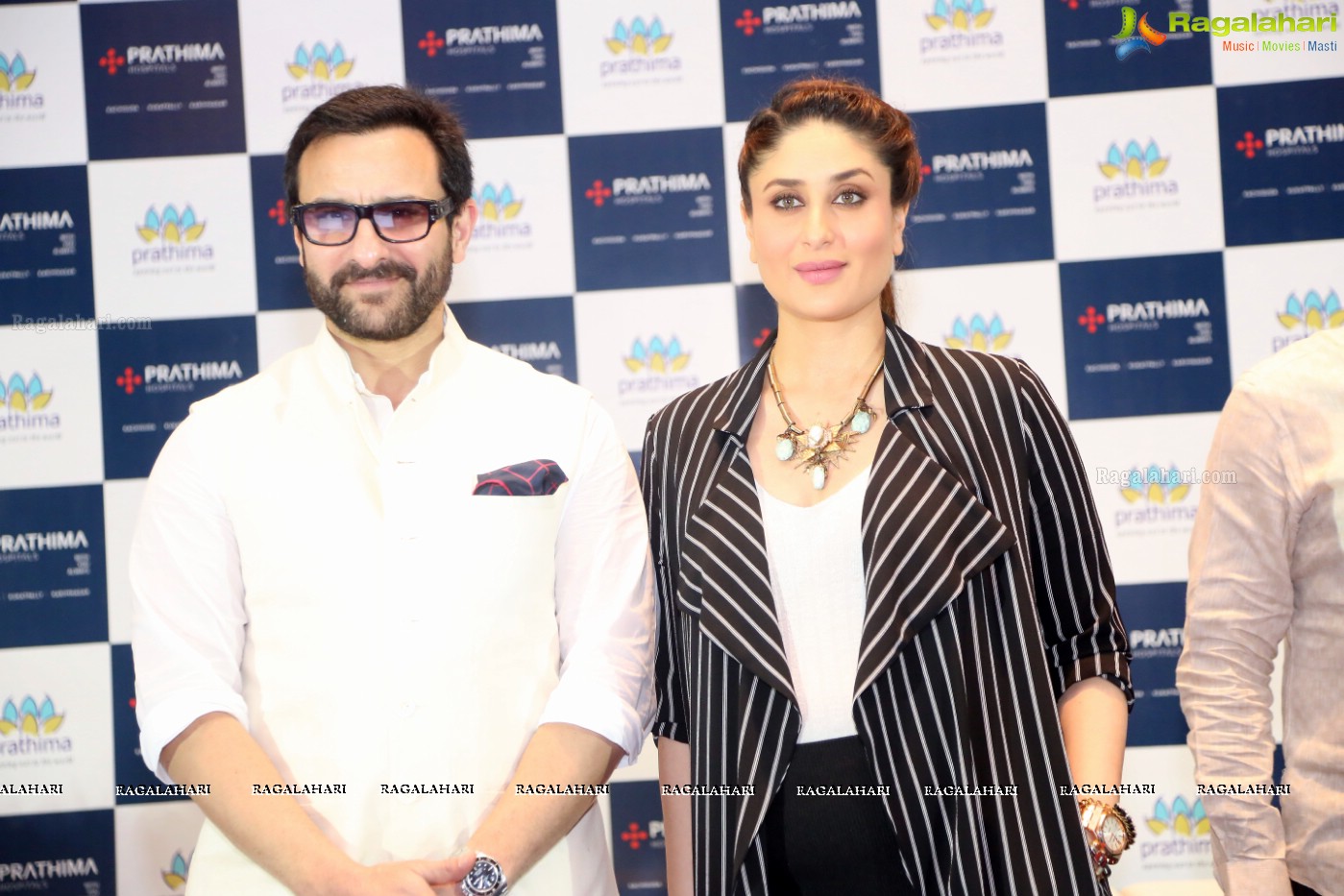 Saif Ali Khan and Kareena Kapoor at Prathima Hospitals Brand Ambassador Announcement