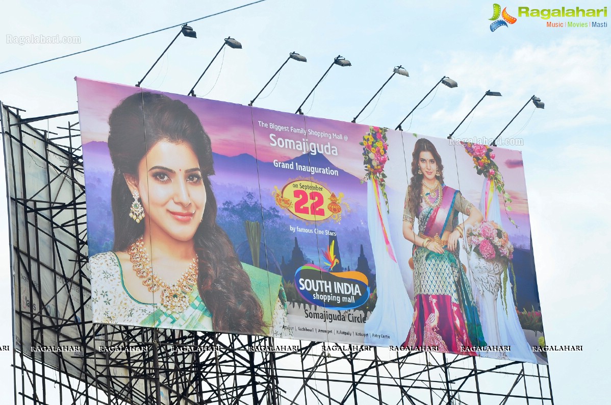 Samantha and Akhil launches South India Shopping Mall, Hyderabad