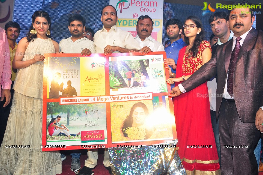 Samantha Launches Peram Group Mega Ventures Brochure at Daspalla Hotel, Hyderabad