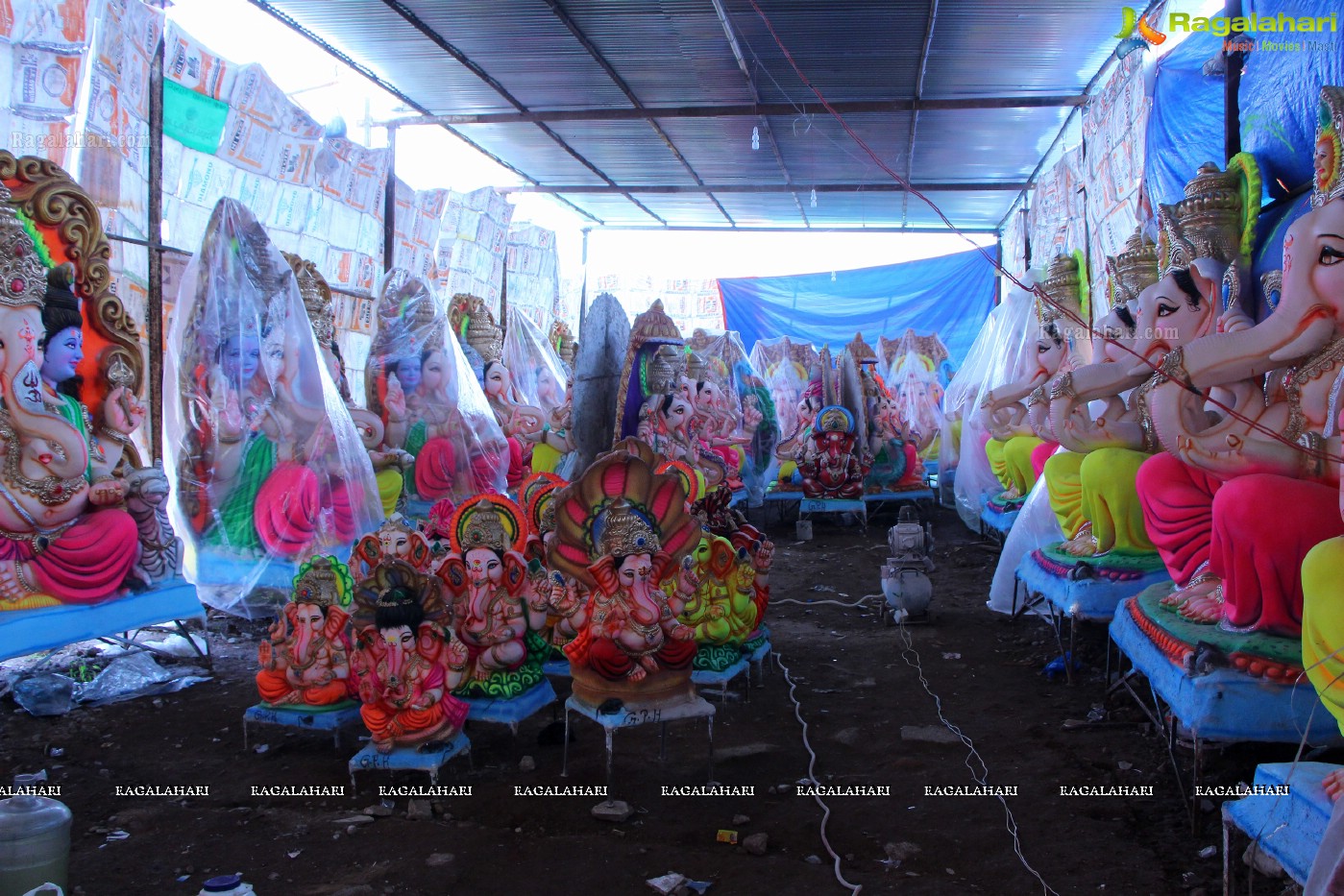 Ganesh Chaturthi Idols Sale at Nagole X Road, Hyderabad