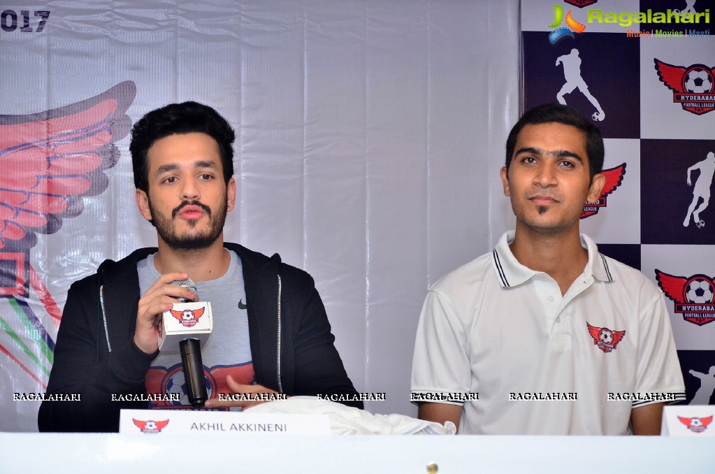 Hyderabad Football League Press Conference with Akhil Akkineni