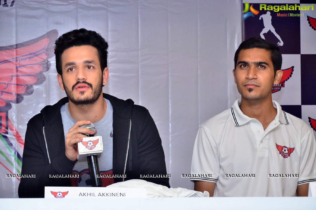 Hyderabad Football League Press Conference with Akhil Akkineni