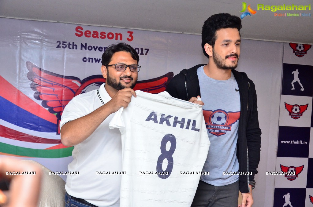 Hyderabad Football League Press Conference with Akhil Akkineni