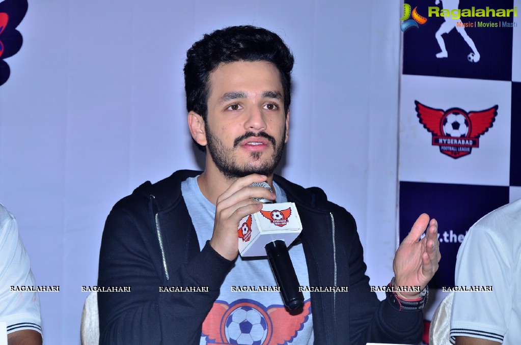 Hyderabad Football League Press Conference with Akhil Akkineni