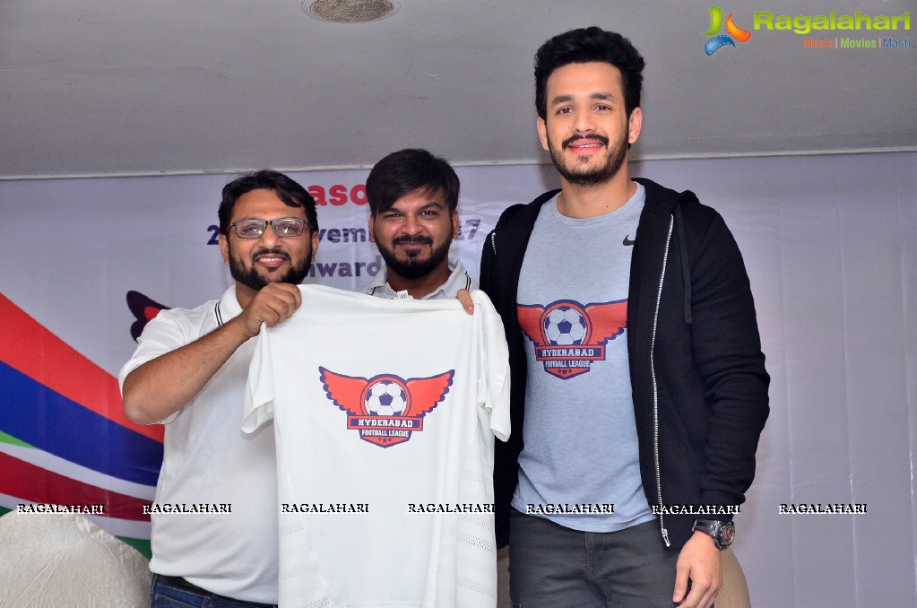 Hyderabad Football League Press Conference with Akhil Akkineni