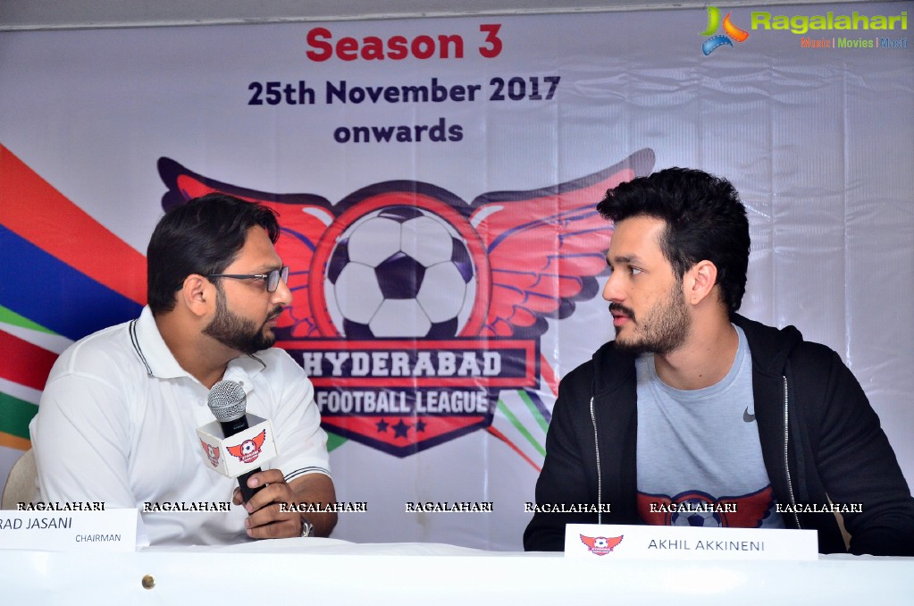 Hyderabad Football League Press Conference with Akhil Akkineni