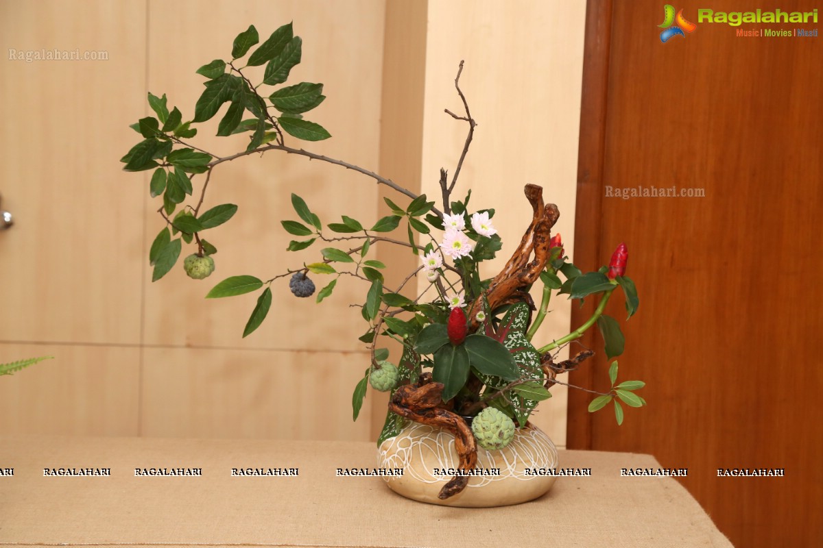 Bathukamma-Song of Flowers 2017 - International Ikebana Festival at Shilpakala Vedika, Hyderabad