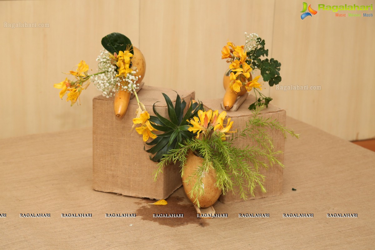 Bathukamma-Song of Flowers 2017 - International Ikebana Festival at Shilpakala Vedika, Hyderabad