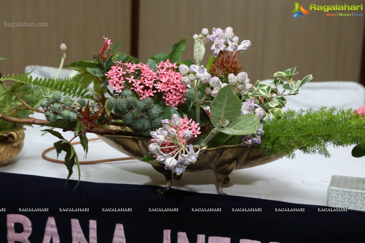 Bathukamma-Song of Flowers 2017 - International Ikebana Festival at Shilpakala Vedika, Hyderabad