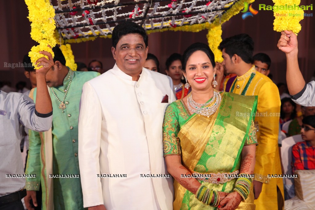 Grand Dhoti and Saree Ceremony of Prithvi Mohan and Maanvi Mohan at JRC Covention Hall, Hyderabad