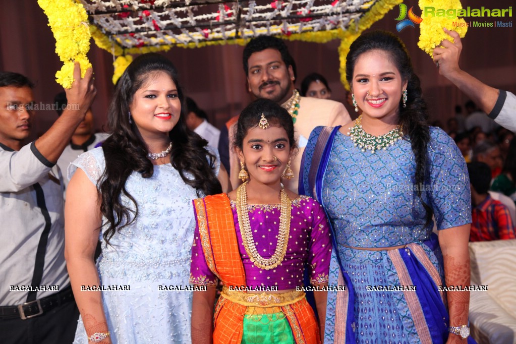 Grand Dhoti and Saree Ceremony of Prithvi Mohan and Maanvi Mohan at JRC Covention Hall, Hyderabad