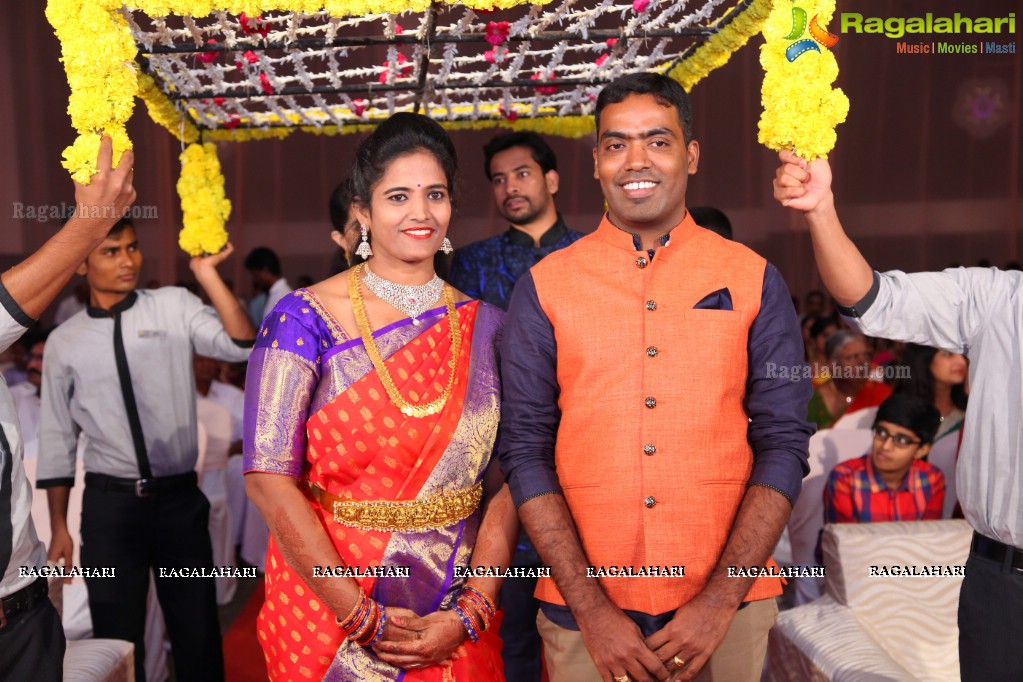 Grand Dhoti and Saree Ceremony of Prithvi Mohan and Maanvi Mohan at JRC Covention Hall, Hyderabad