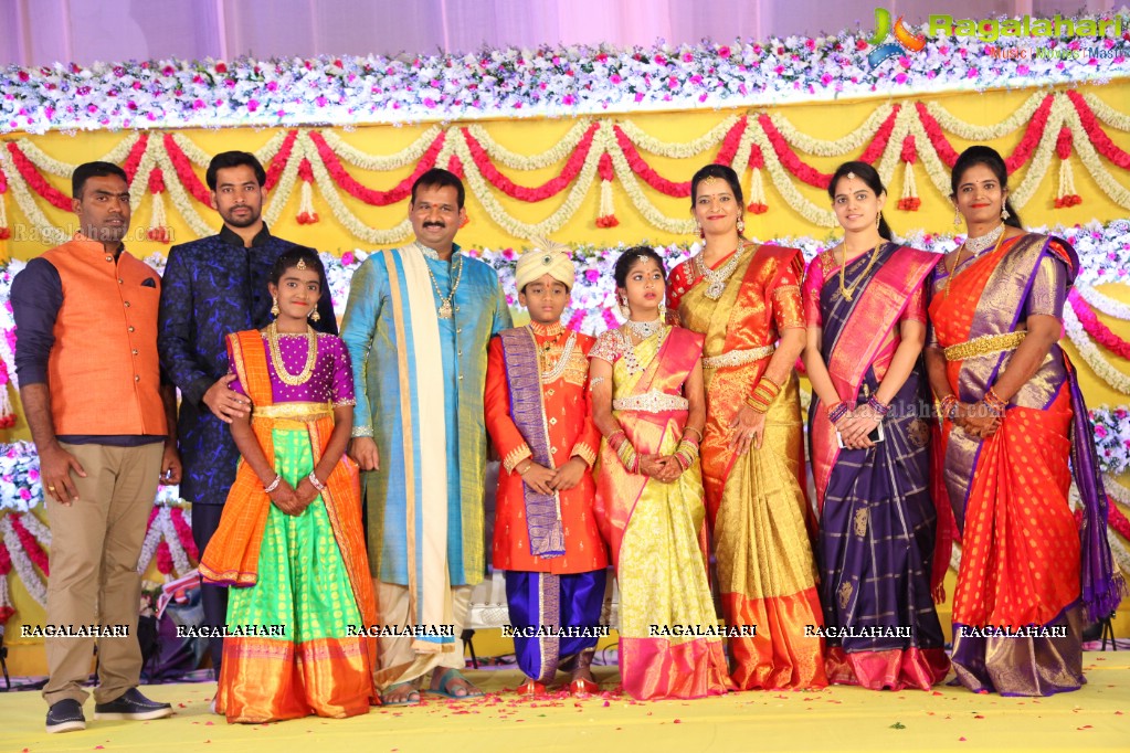 Grand Dhoti and Saree Ceremony of Prithvi Mohan and Maanvi Mohan at JRC Covention Hall, Hyderabad