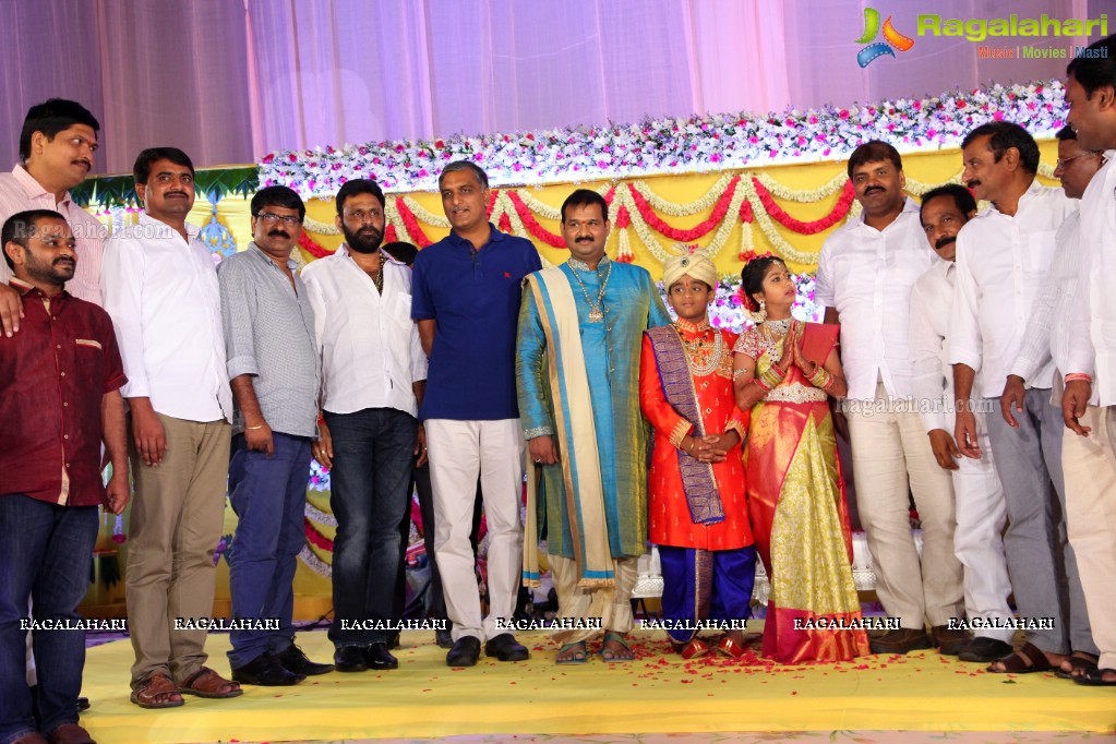 Grand Dhoti and Saree Ceremony of Prithvi Mohan and Maanvi Mohan at JRC Covention Hall, Hyderabad