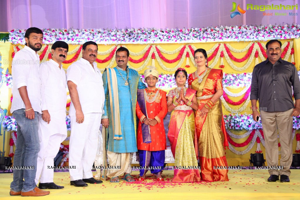 Grand Dhoti and Saree Ceremony of Prithvi Mohan and Maanvi Mohan at JRC Covention Hall, Hyderabad