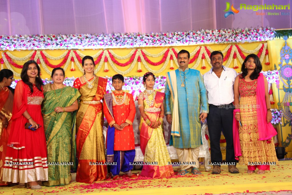 Grand Dhoti and Saree Ceremony of Prithvi Mohan and Maanvi Mohan at JRC Covention Hall, Hyderabad