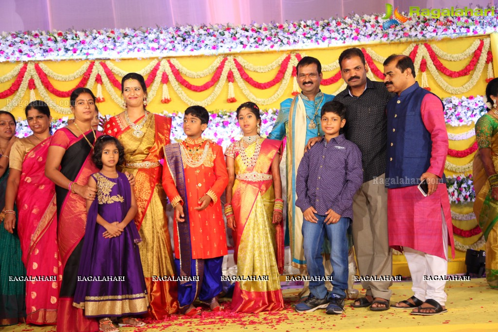 Grand Dhoti and Saree Ceremony of Prithvi Mohan and Maanvi Mohan at JRC Covention Hall, Hyderabad