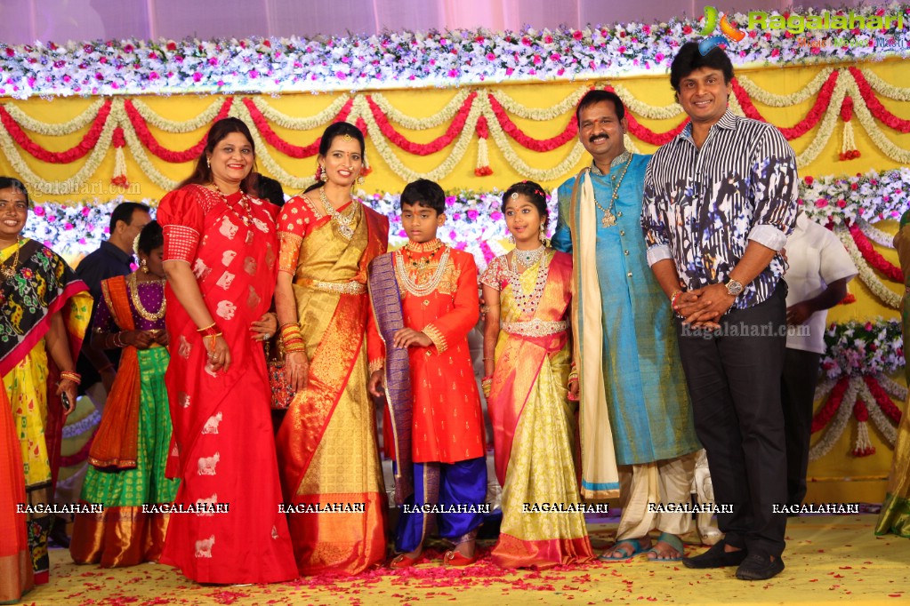 Grand Dhoti and Saree Ceremony of Prithvi Mohan and Maanvi Mohan at JRC Covention Hall, Hyderabad