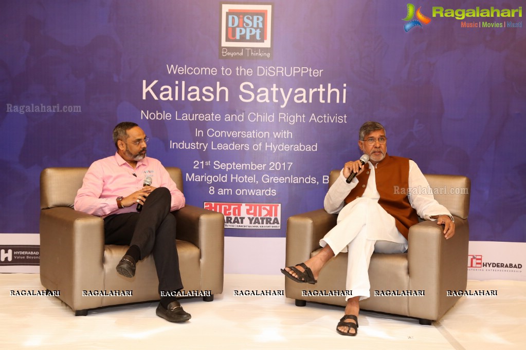 Interactive Session by Kailash Satyarthi with Industry Leaders of Hyderabad at Marigold