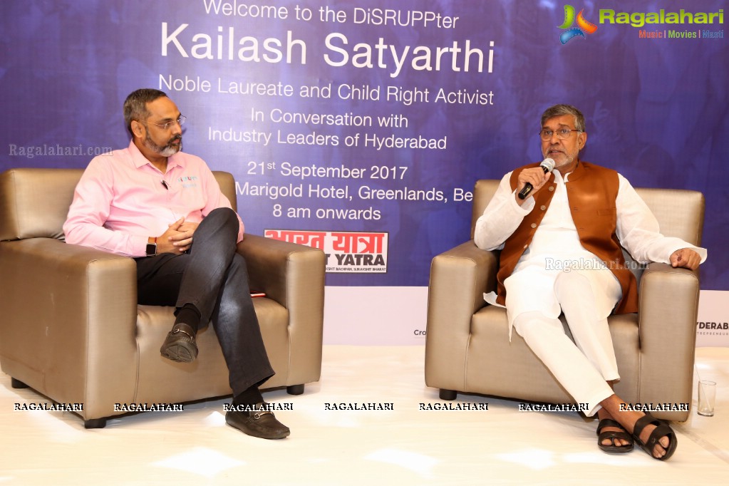 Interactive Session by Kailash Satyarthi with Industry Leaders of Hyderabad at Marigold