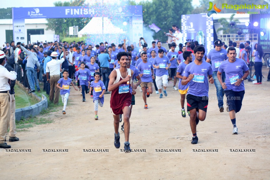 Purple Run 2016 - Alzheimer's Awareness Run, Gachibowli, Hyderabad