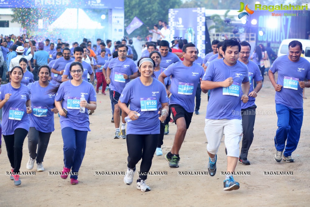 Purple Run 2016 - Alzheimer's Awareness Run, Gachibowli, Hyderabad