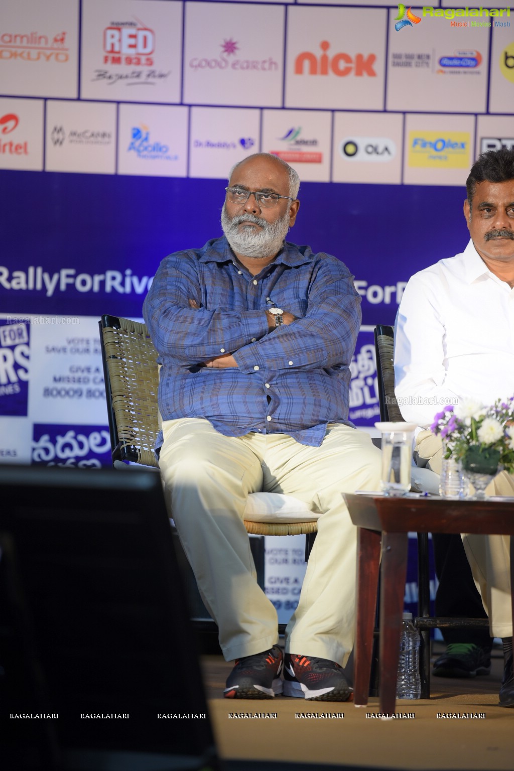 Rally For Rivers Event - MM Keeravani In Conversation with Sadhguru at Gachibowli Indoor Stadium